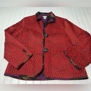 Patty Kim XL Quilted Cotton Reversible Jacket Women 1110